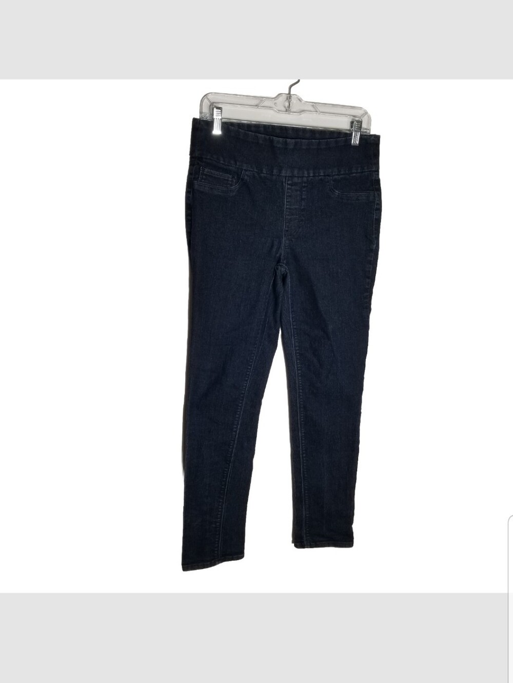 White House Black Market Pull On Jeans Women's Size 8 Blue Slim Fit Dark Wash